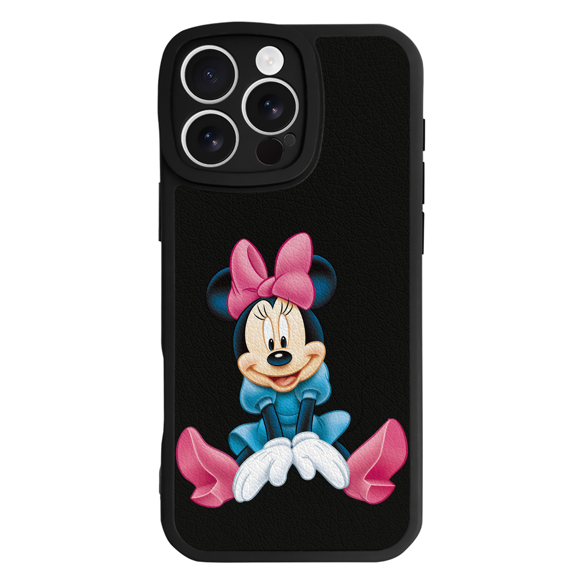 （画像用） ミッキーマウス Mickey Mouse 【iPhone 16シリーズ対応】シリコンスマホケース（レザー調） 材質：シリコン